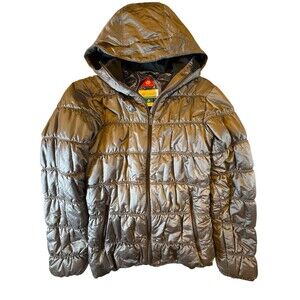 Columbia Jacket Womens XS Bronze Omni-Heat Hooded Full Zip Puffer Coat Fashion